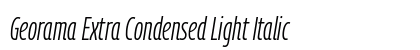 Georama Extra Condensed Light Italic preview