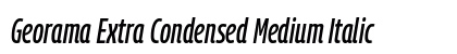 Georama Extra Condensed Medium Italic preview