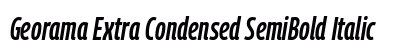 Georama Extra Condensed SemiBold Italic preview