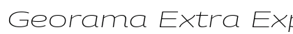 Georama Extra Expanded ExtraLight Italic preview