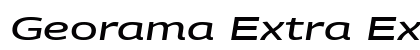 Georama Extra Expanded Medium Italic preview
