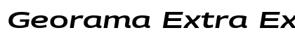 Georama Extra Expanded SemiBold Italic preview