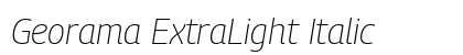 Georama ExtraLight Italic preview