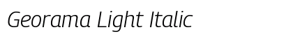 Georama Light Italic preview