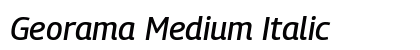 Georama Medium Italic preview