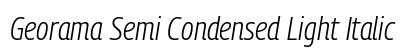 Georama Semi Condensed Light Italic preview