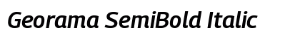 Georama SemiBold Italic preview