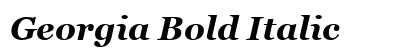 Georgia Bold Italic Preview
