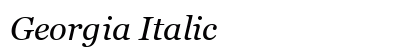 Georgia Italic preview