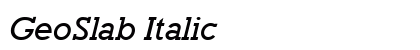 GeoSlab Italic preview
