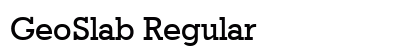 GeoSlab Regular preview