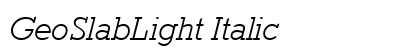 GeoSlabLight Italic preview