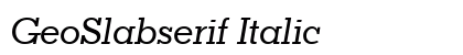 GeoSlabserif Italic preview