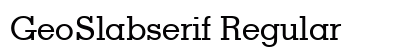 GeoSlabserif Regular preview