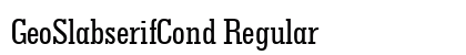 GeoSlabserifCond Regular preview