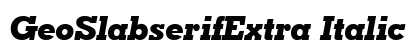 GeoSlabserifExtra Italic preview