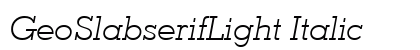 GeoSlabserifLight Italic Preview