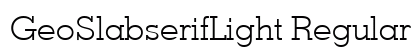 GeoSlabserifLight Regular preview