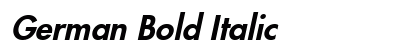 German Bold Italic Preview