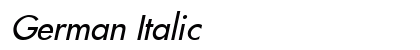 German Italic Preview