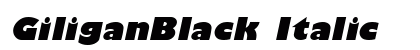 GiliganBlack Italic Preview