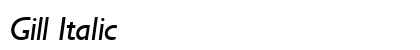 Gill Italic Preview