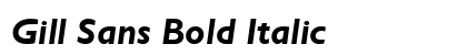Gill Sans Bold Italic Preview