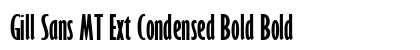 Gill Sans MT Ext Condensed Bold Bold preview