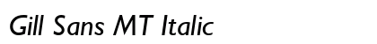 Gill Sans MT Italic Preview