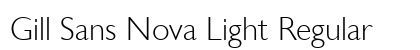 Gill Sans Nova Light Regular preview