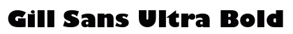 Gill Sans Ultra Bold Regular Preview