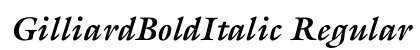 GilliardBoldItalic Regular preview