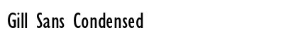 Gill Sans Condensed Preview