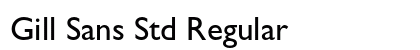 Gill Sans Std Regular preview