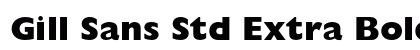 Gill Sans Std Extra Bold Preview