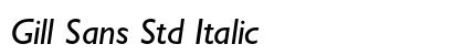 Gill Sans Std Italic Preview