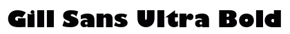 Gill Sans Ultra Bold Preview