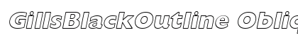 GillsBlackOutline Oblique preview