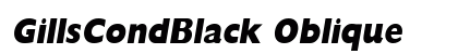 GillsCondBlack Oblique preview
