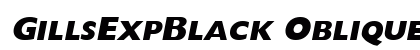 GillsExpBlack Oblique preview
