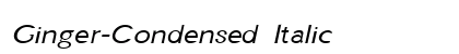 Ginger-Condensed Italic Preview