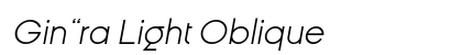 Gin&#65535;ra Light Oblique preview