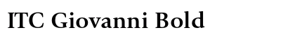ITC Giovanni Bold preview