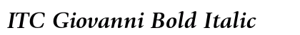 ITC Giovanni Bold Italic Preview