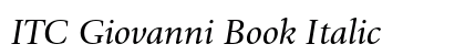 ITC Giovanni Book Italic Preview