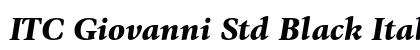 ITC Giovanni Std Black Italic Preview