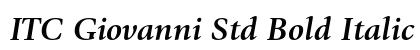 ITC Giovanni Std Bold Italic Preview