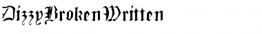 DizzyBrokenWritten Regular Font
