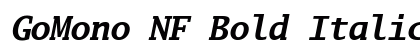 GoMono NF Bold Italic Preview