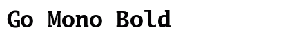 Go Mono Bold preview